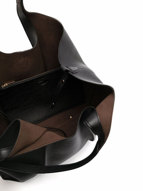 Tod's Medium Leather Tote Bag Black
