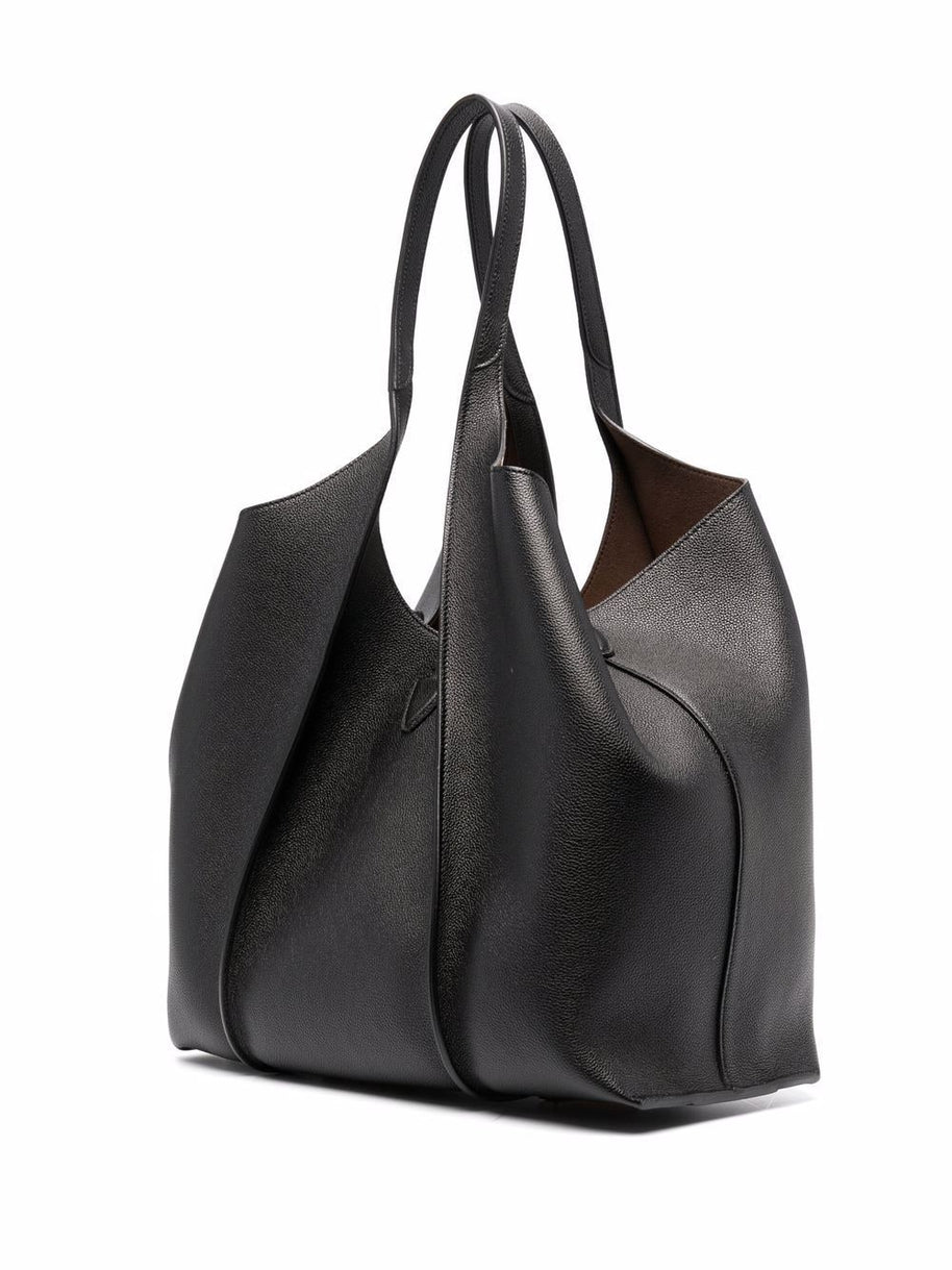 Tod's Medium Leather Tote Bag Black