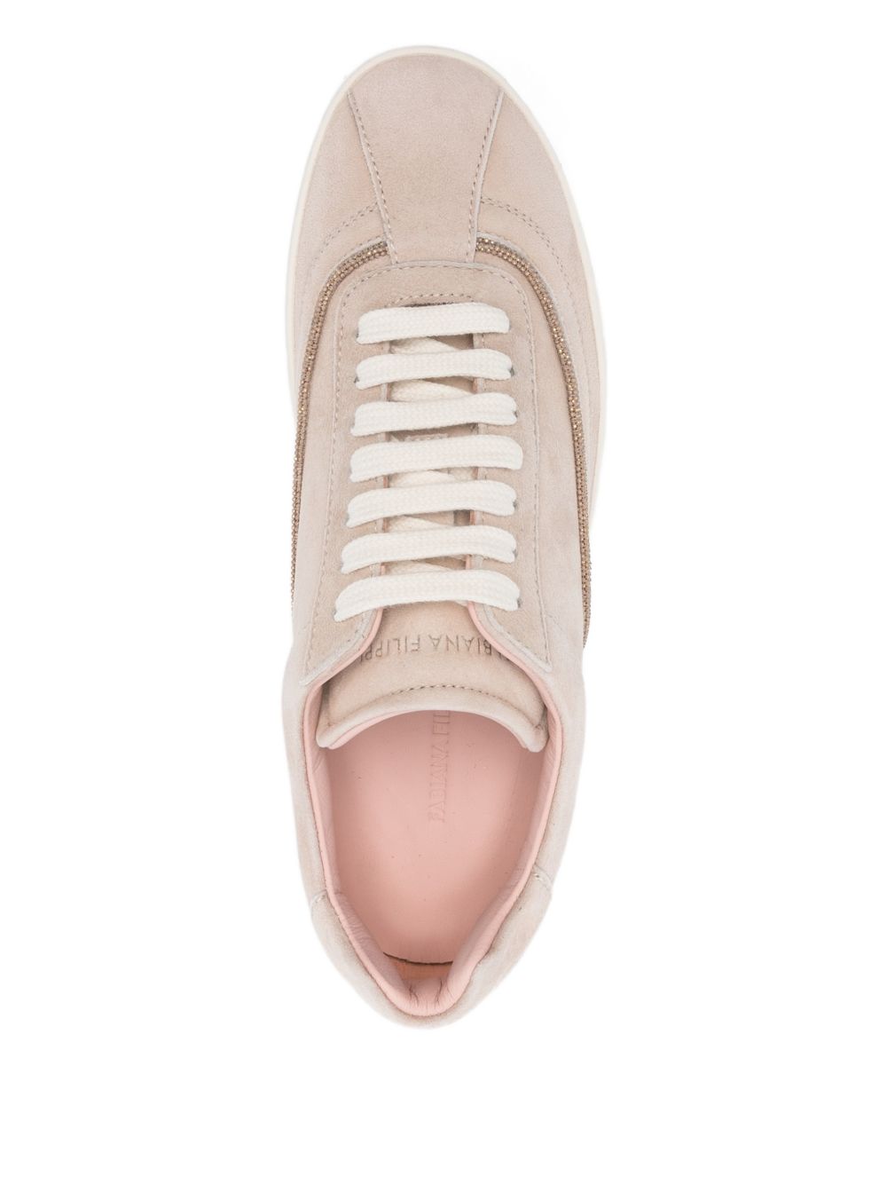 Fabiana Filippi Suede Leather Sneakers Beige
