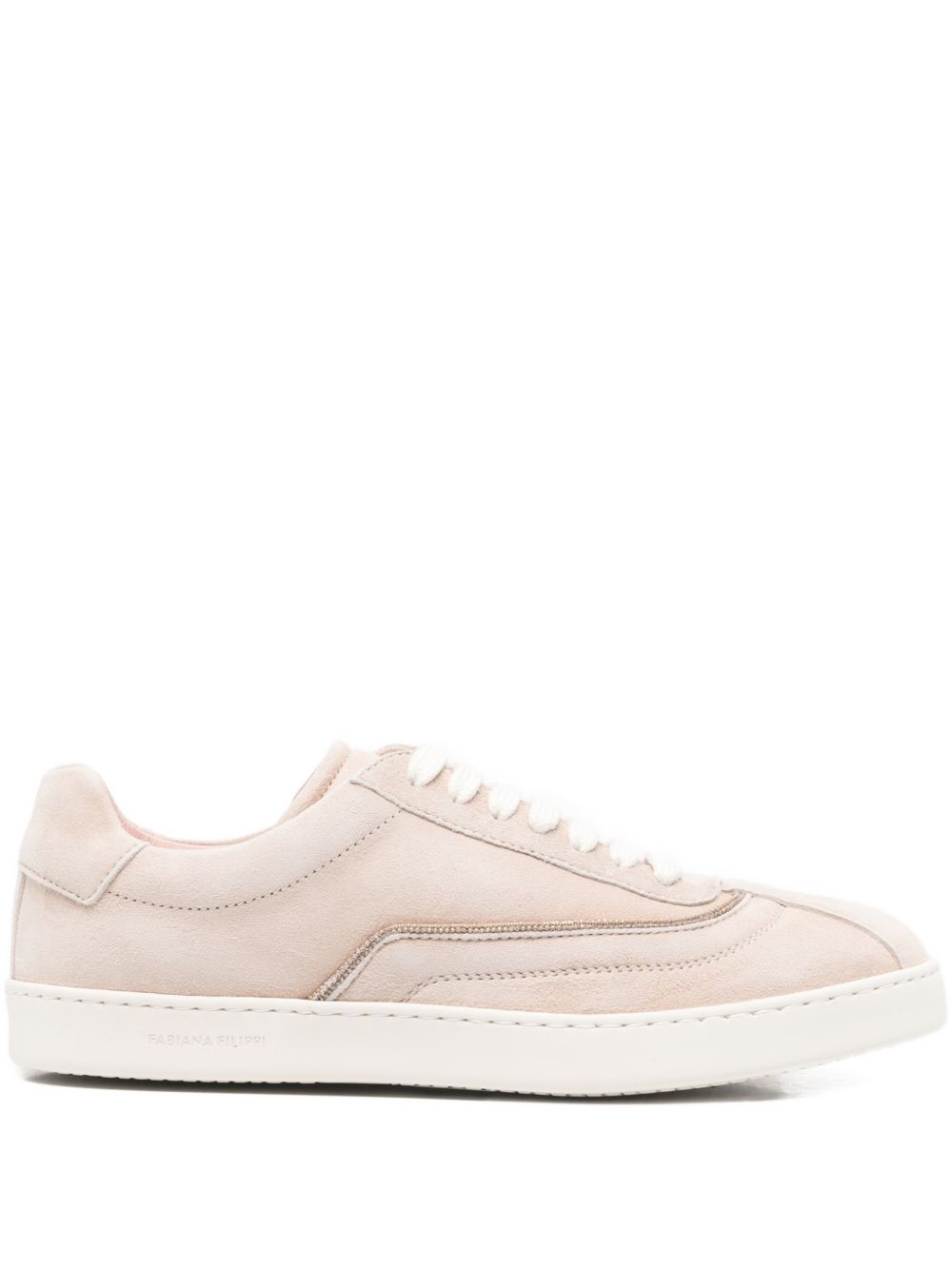 Fabiana Filippi Suede Leather Sneakers Beige