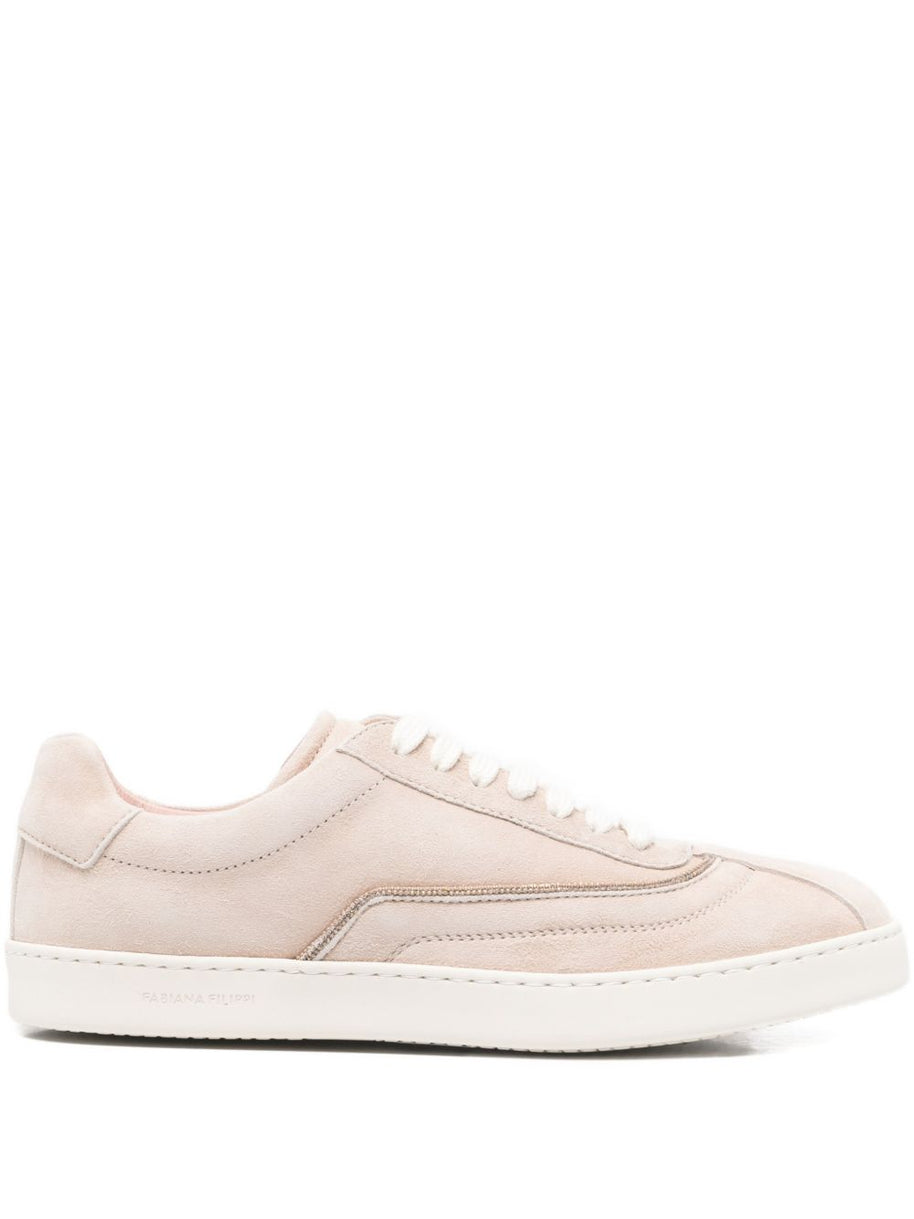 Fabiana Filippi Suede Leather Sneakers Beige