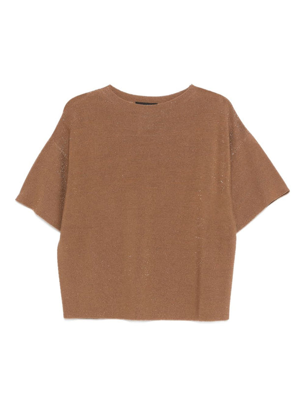 Fabiana Filippi Wool And Cotton Sweater Brown
