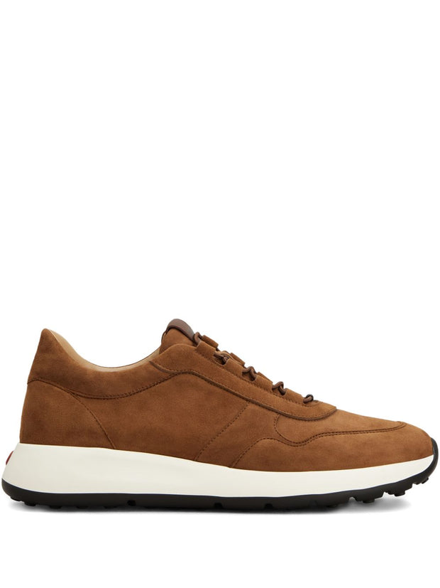 Tod's Red Dot Leather Sneakers Brown