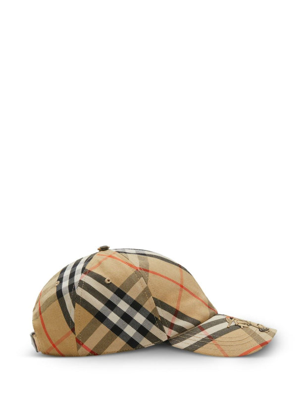 Burberry Check Baseball Cap Beige