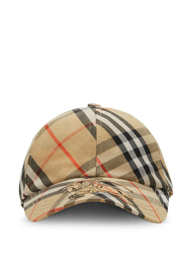 Burberry Check Baseball Cap Beige