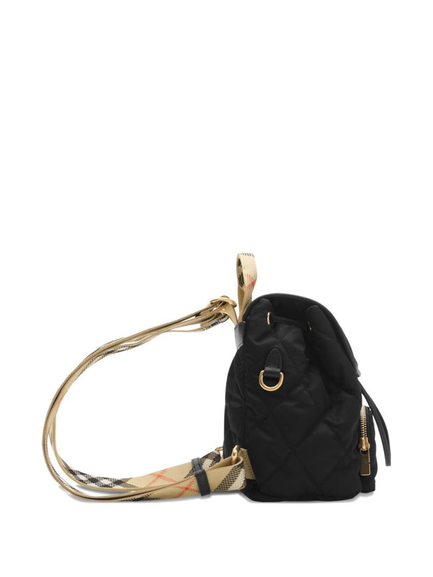 Burberry Horseshoe Mini Nylon Backpack Black