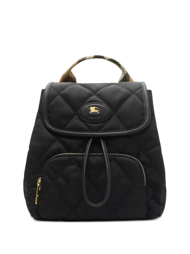 Burberry Horseshoe Mini Nylon Backpack Black
