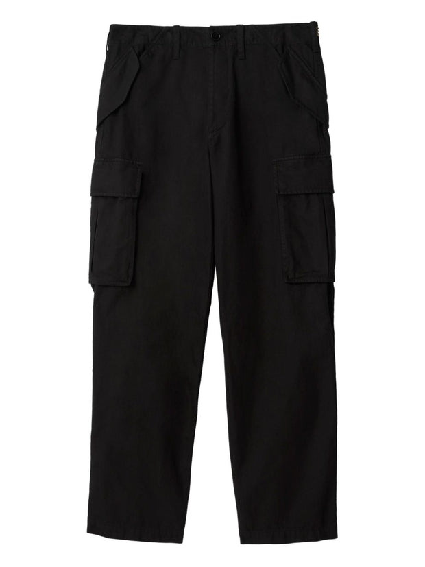 Burberry Cotton Cargo Trousers Black