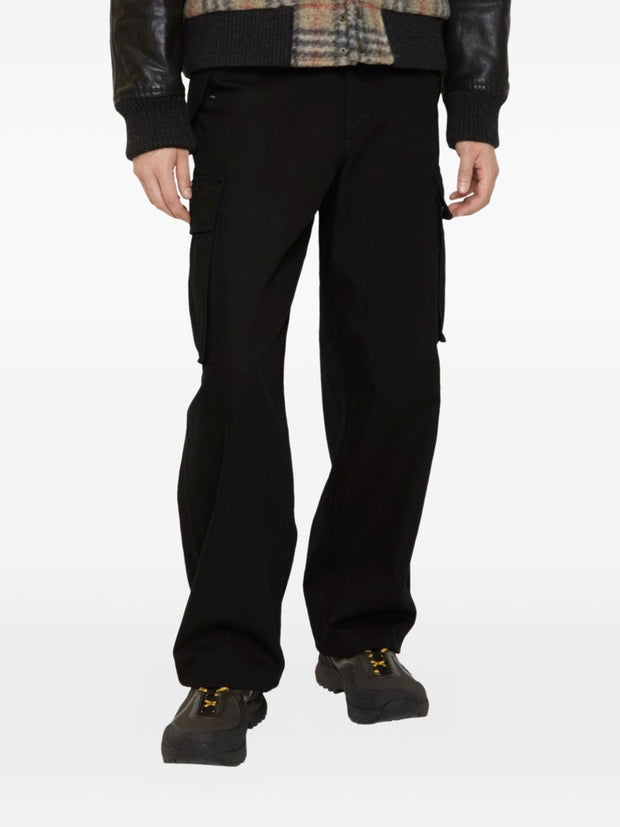 Burberry Cotton Cargo Trousers Black