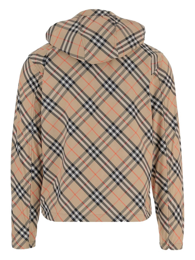Burberry Check Blouson Jacket Beige