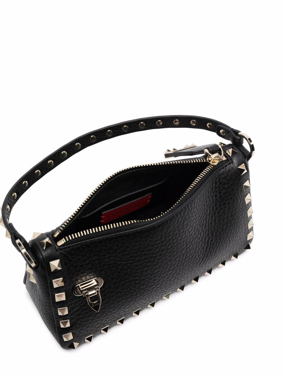 Valentino Garavani Rockstud Small Leather Shoulder Bag Black