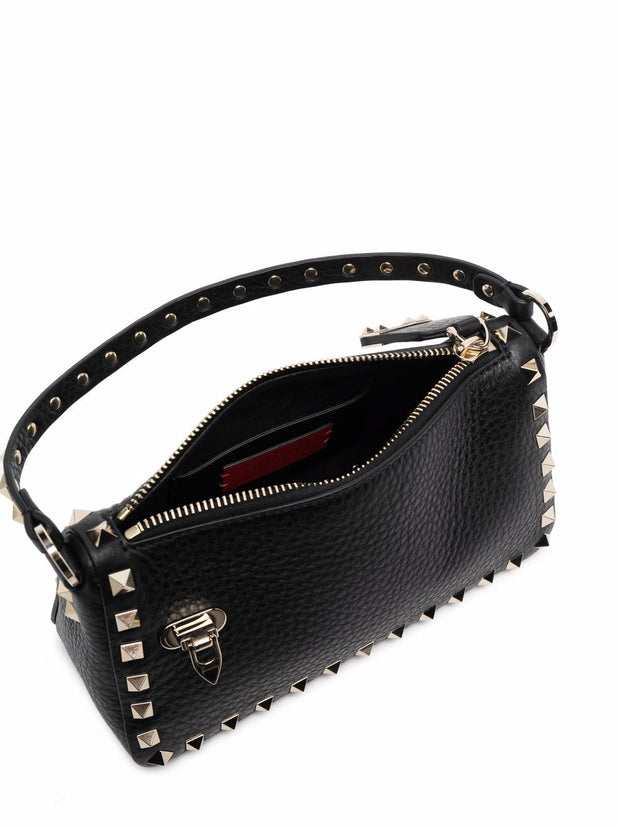 Valentino Garavani Rockstud Small Leather Shoulder Bag Black