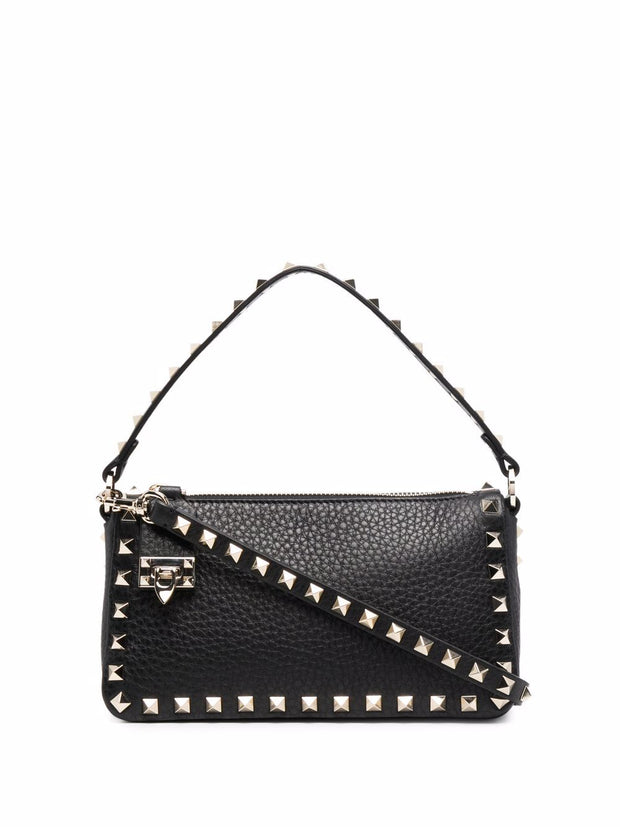 Valentino Garavani Rockstud Small Leather Shoulder Bag Black