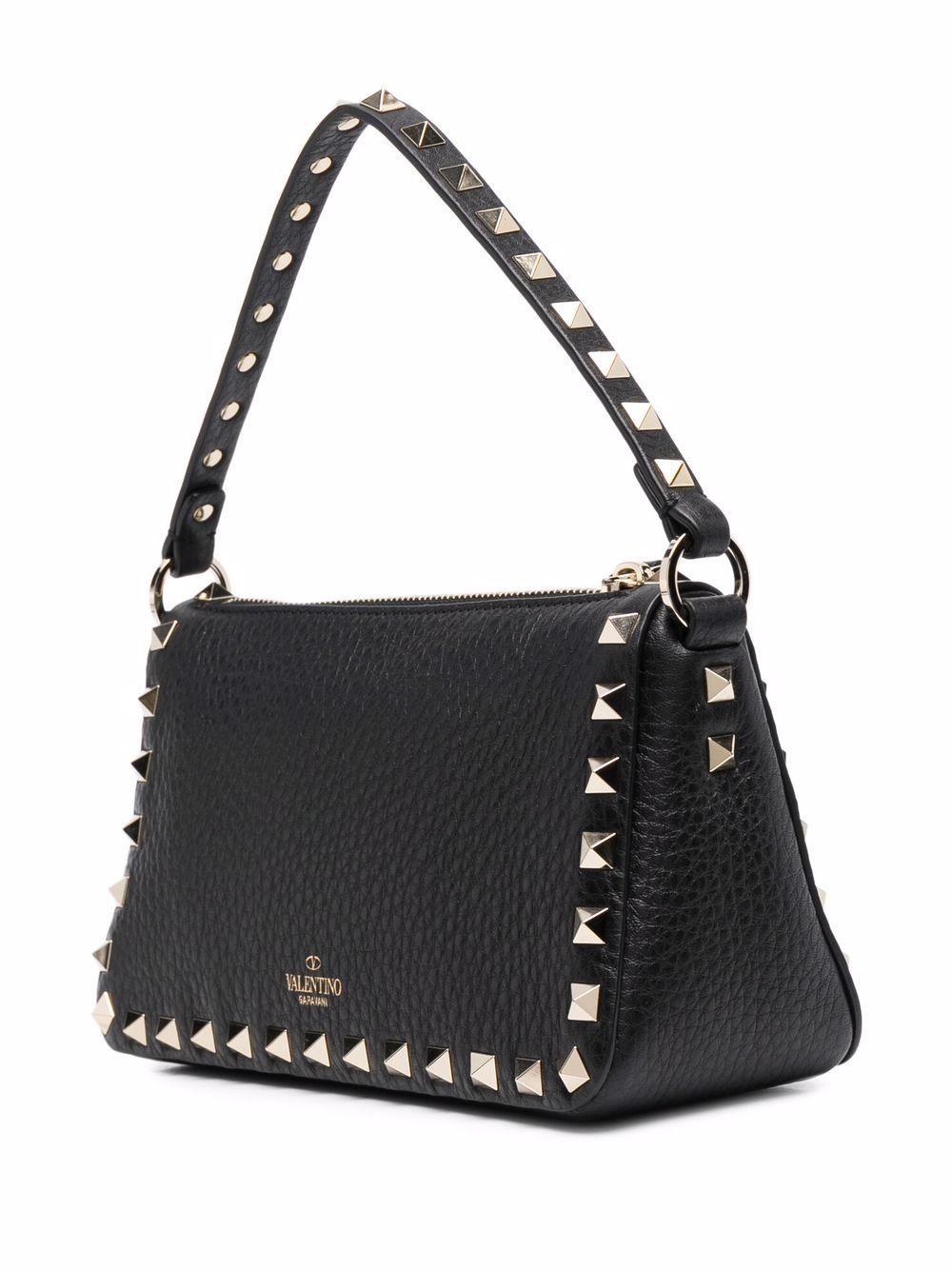 Valentino Garavani Rockstud Small Leather Shoulder Bag Black