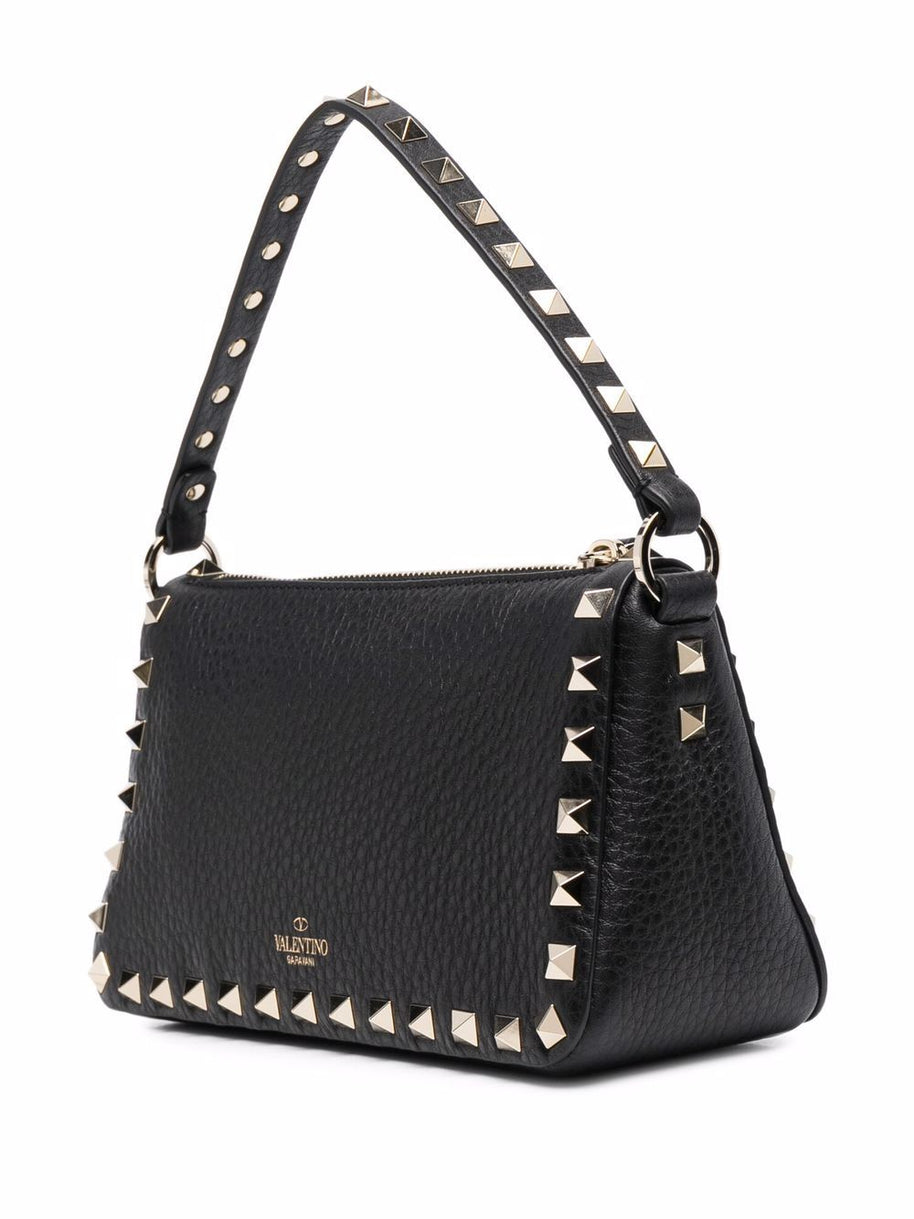 Valentino Garavani Rockstud Small Leather Shoulder Bag Black