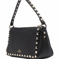 Valentino Garavani Rockstud Small Leather Shoulder Bag Black