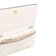 Valentino Garavani VLogo Signature Leather Wallet On Chain Ivory