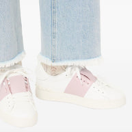 Valentino Garavani Open Leather Sneakers Powder