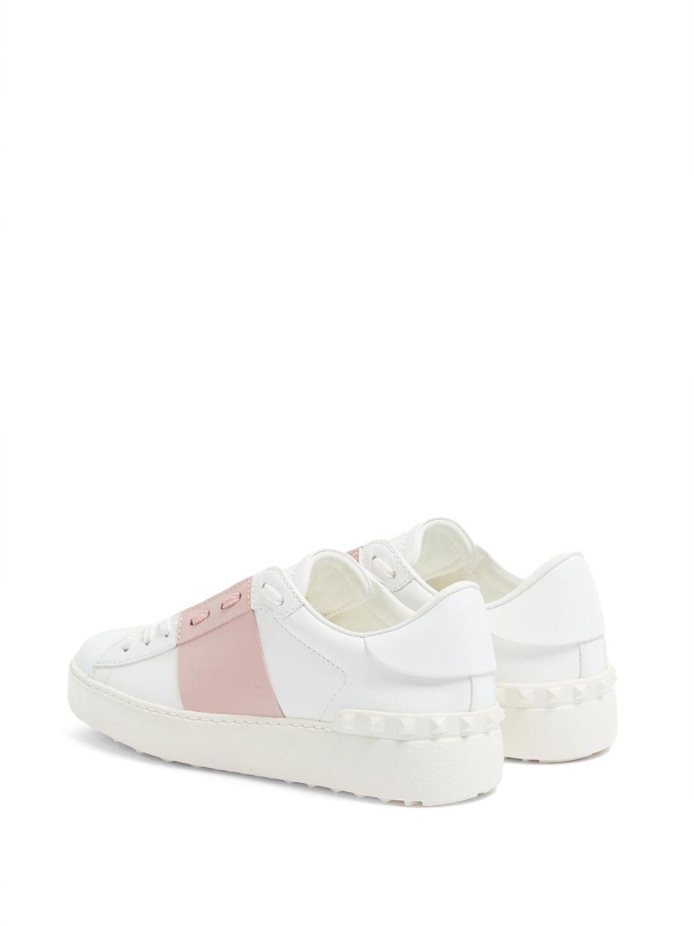 Valentino Garavani Open Leather Sneakers Powder