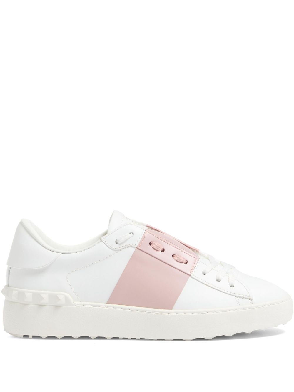 Valentino Garavani Open Leather Sneakers Powder
