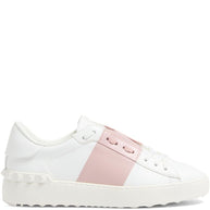 Valentino Garavani Open Leather Sneakers Powder