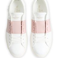 Valentino Garavani Open Leather Sneakers Powder