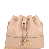 Valentino Garavani VLogo Signature Leather Mini Bag Pink