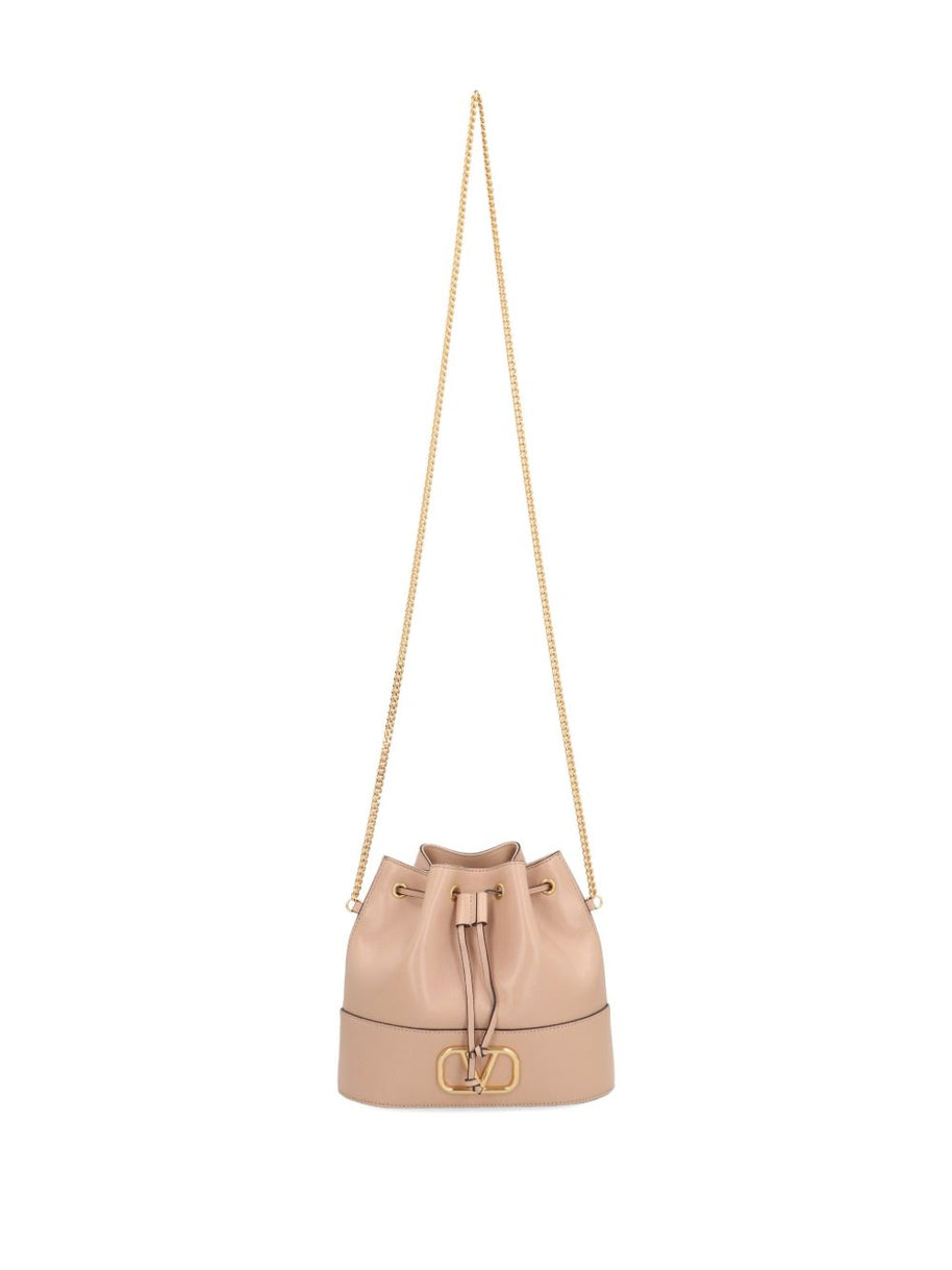 Valentino Garavani VLogo Signature Leather Mini Bag Pink