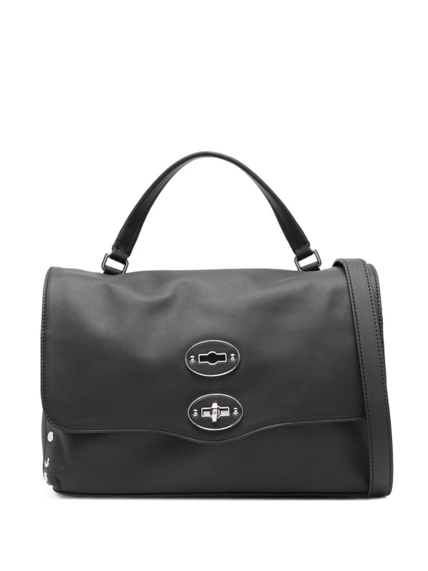 Zanellato Postina Saeta Small Leather Handbag Black