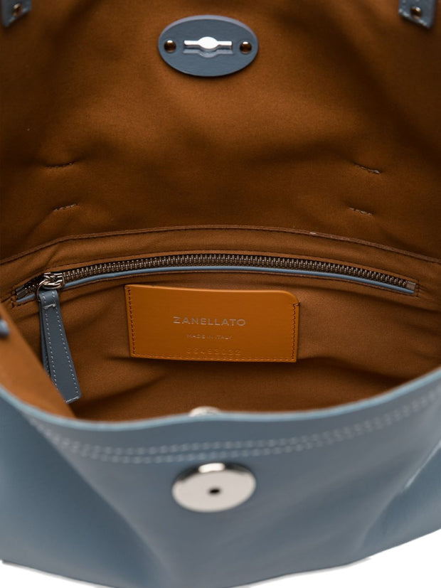 Zanellato A'Spasso Saeta Medium Leather Handbag Blue