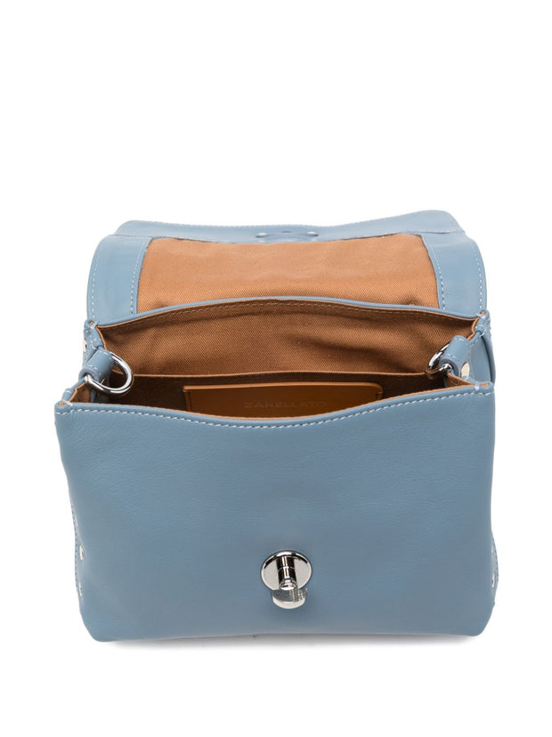Zanellato Postina Saeta Baby Leather Handbag Blue