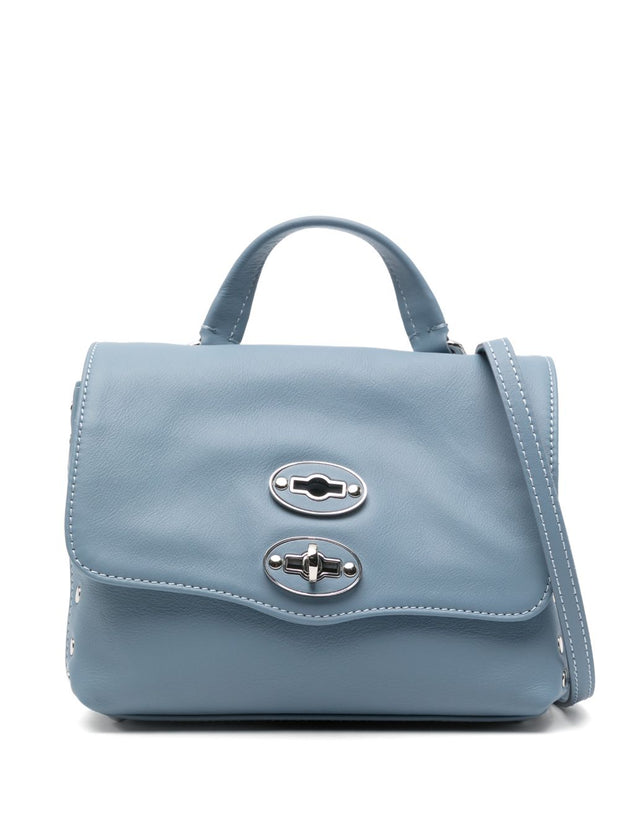 Zanellato Postina Saeta Baby Leather Handbag Blue