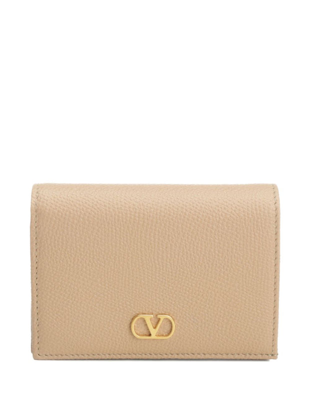 Valentino Garavani EVLogo Signature leather wallet Pink