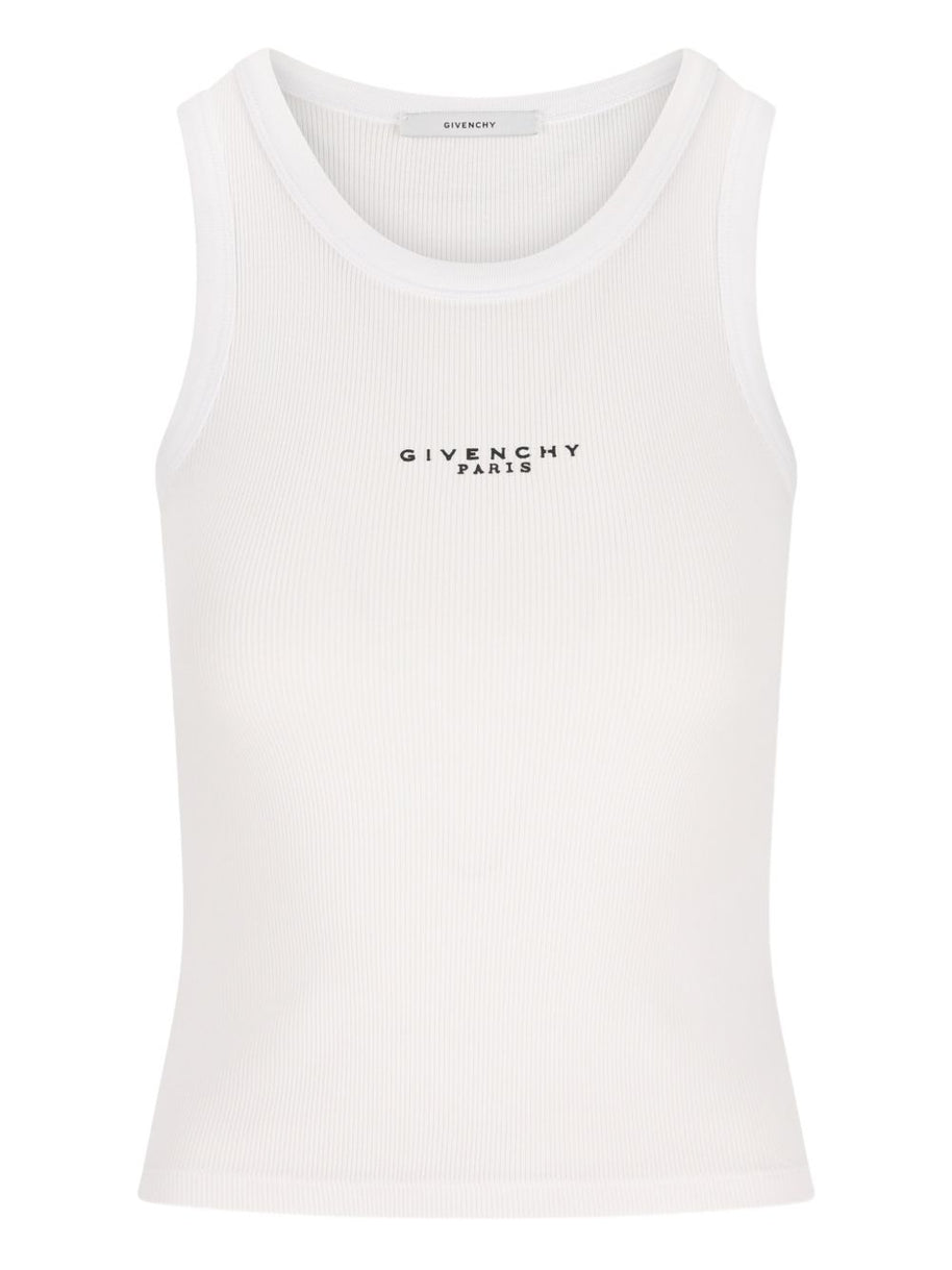 Givenchy Logo Cotton Tank Top White