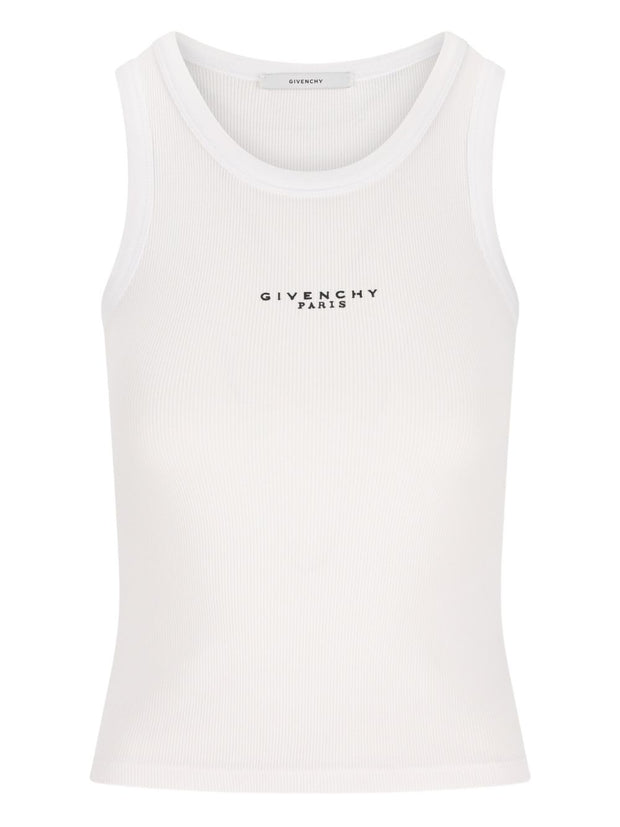 Givenchy Logo Cotton Tank Top White