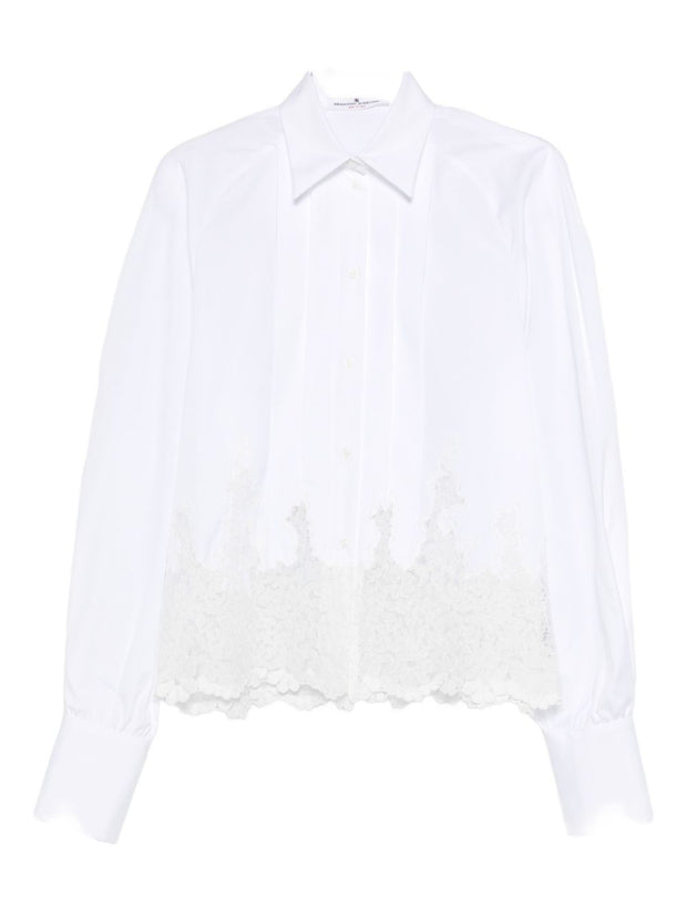 Ermanno Scervino Cotton Embroidered Shirt White