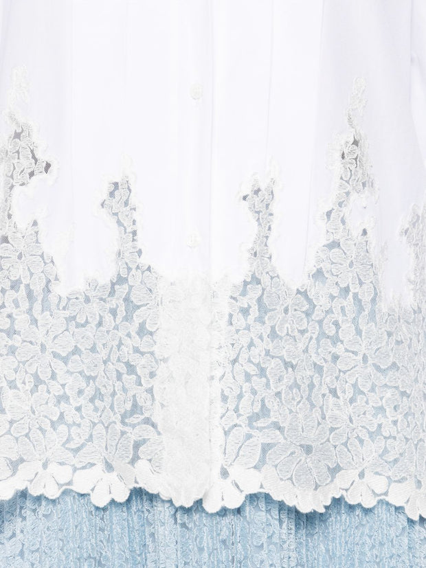 Ermanno Scervino Cotton Embroidered Shirt White