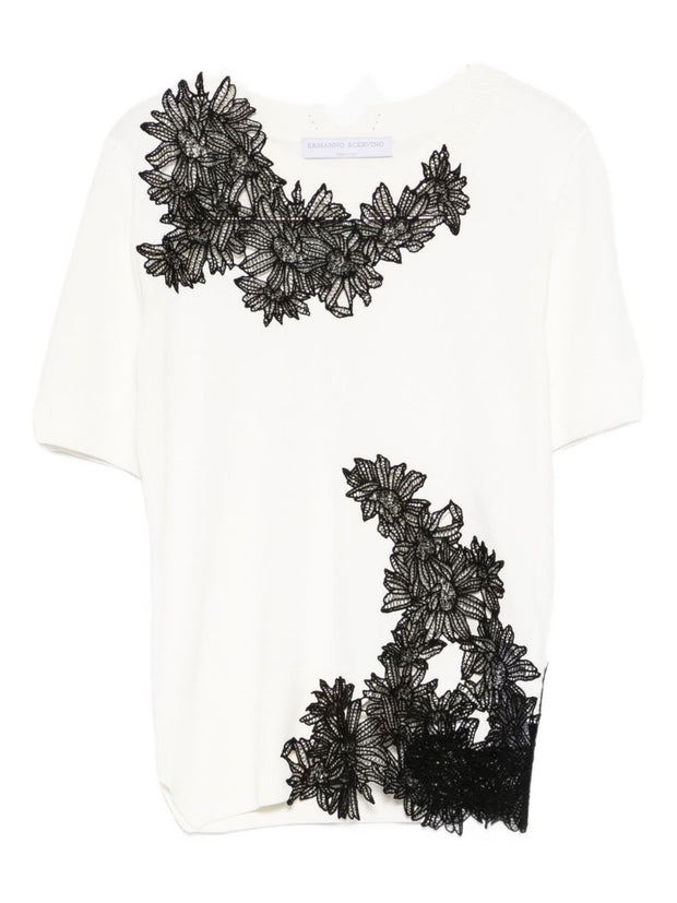 Ermanno Scervino Embroidered Top White