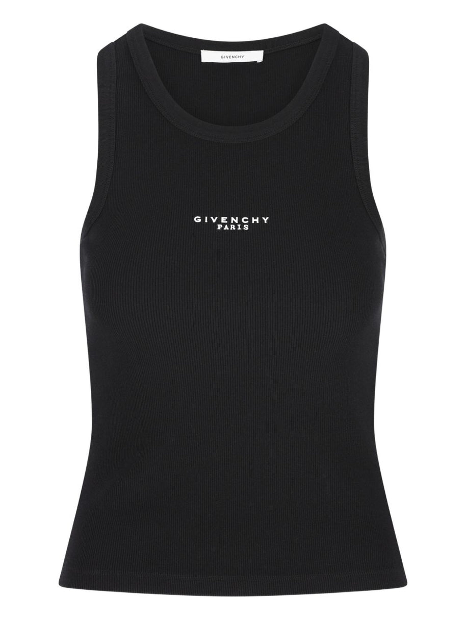 Givenchy Logo Cotton Tank Top Black