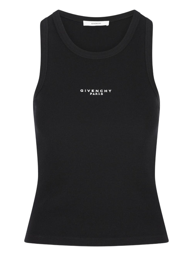 Givenchy Logo Cotton Tank Top Black