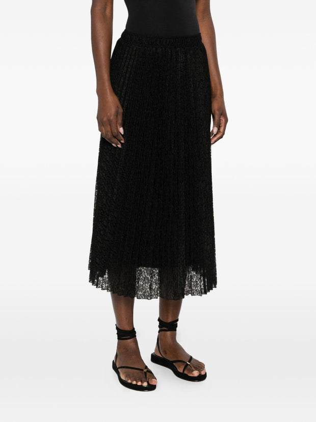 Ermanno Scervino Embroidered Long Skirt Black