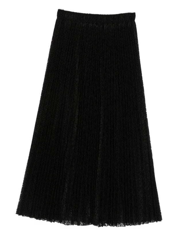 Ermanno Scervino Embroidered Long Skirt Black