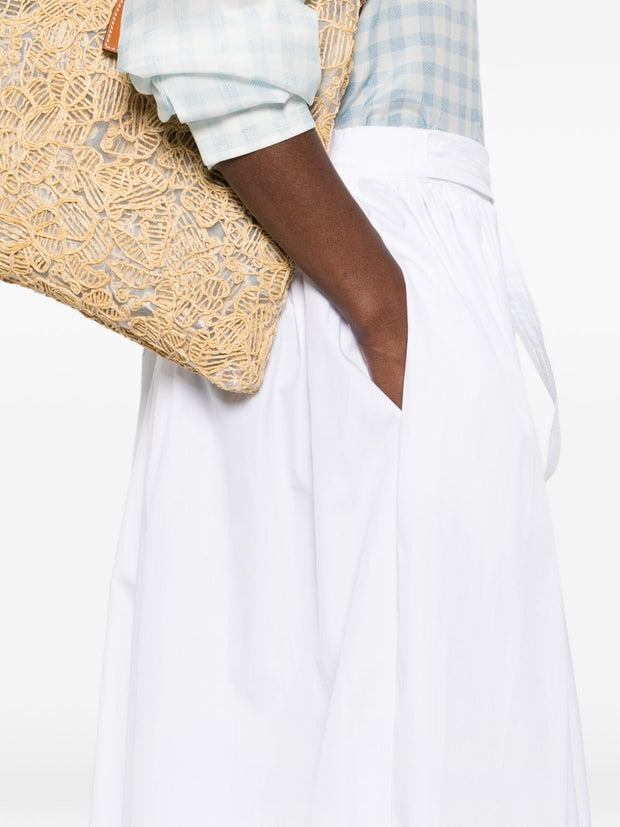 Ermanno Scervino Cotton Long Skirt White