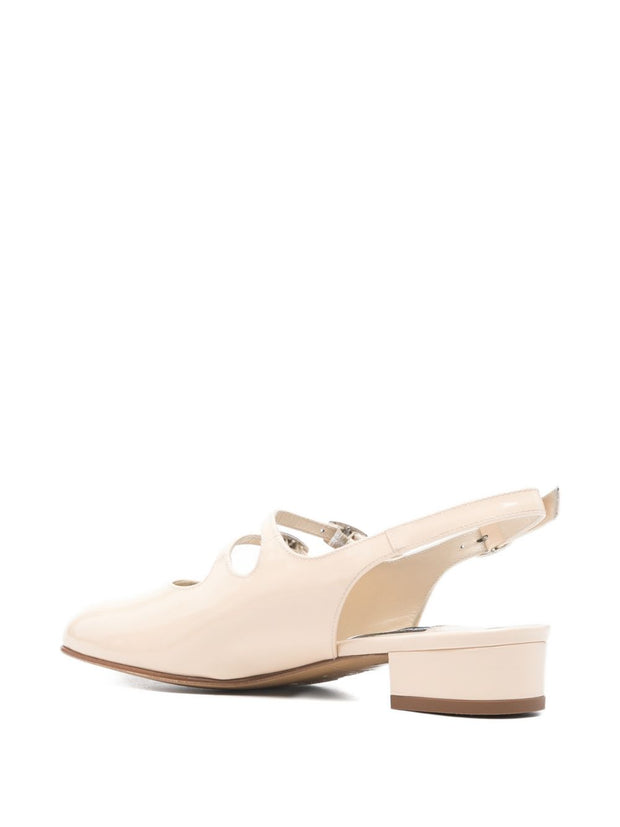 CAREL PARIS Peche Slingback Ballet Flats White