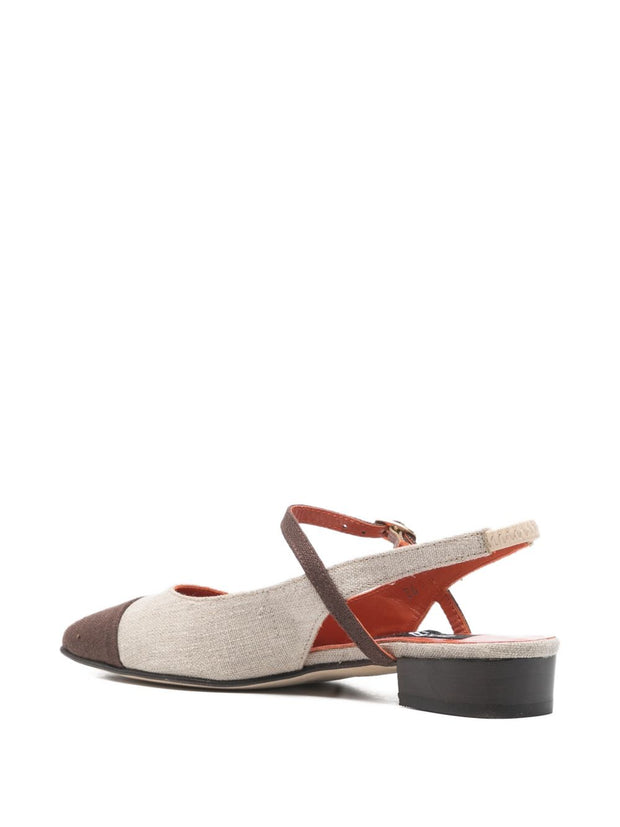 CAREL PARIS Oceano Slingback Ballet Flats Brown