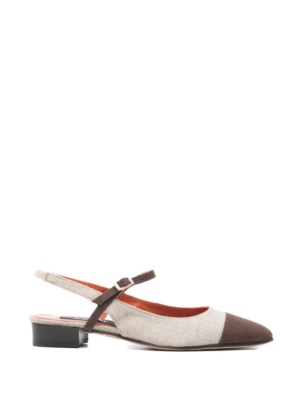 CAREL PARIS Oceano Slingback Ballet Flats Brown