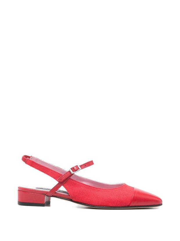 CAREL PARIS Oceano Slingback Ballet Flats Red