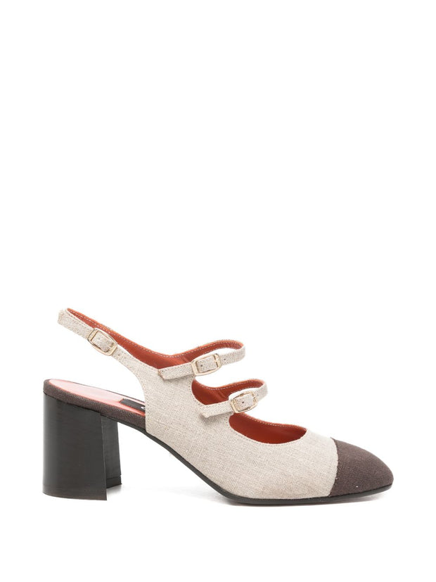 CAREL PARIS Papaya Slingback Pumps Brown