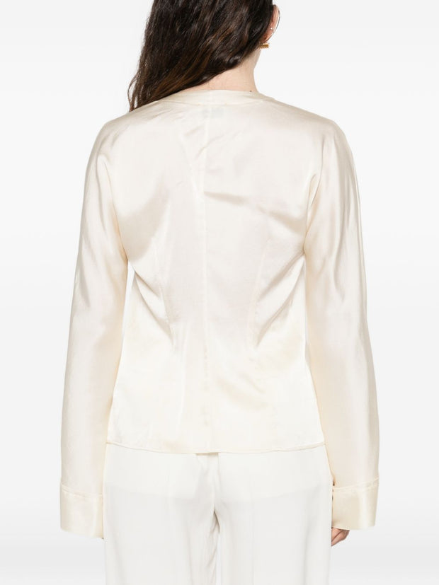Forte Forte Silk Satin Shirt White