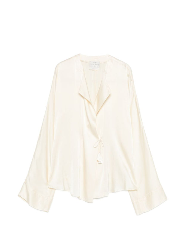 Forte Forte Silk Satin Shirt White